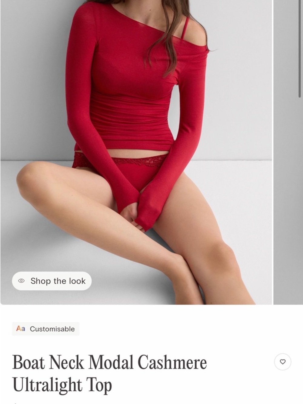 Intimissimi Ultralight Top - Small - Red